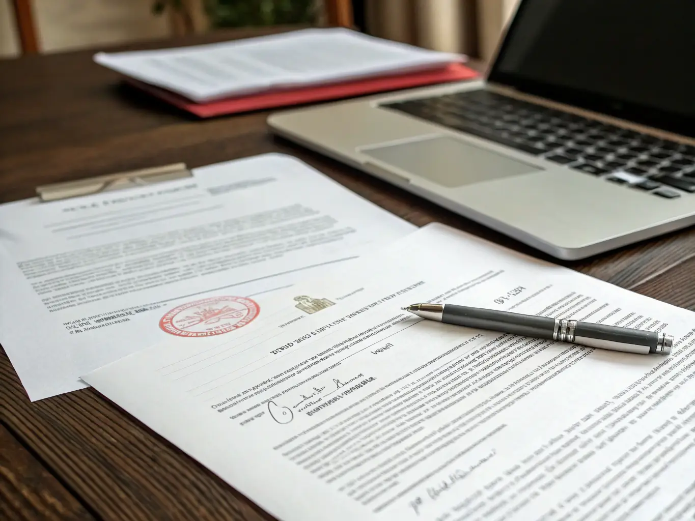 A stack of legal documents with a CDA (Capital Development Authority) stamp, highlighting legal and CDA support services.